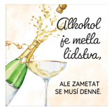 Magnetka s textem Alkohol je metla lidstva