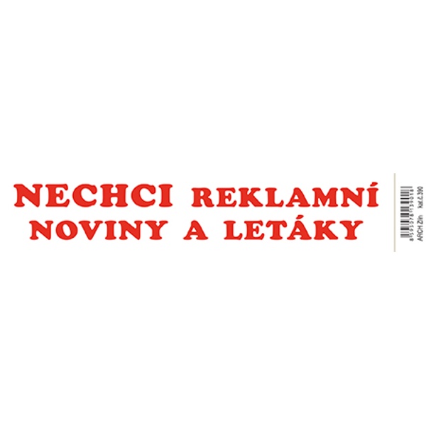 Samolepka na schránku Nechci reklamní noviny a letáky